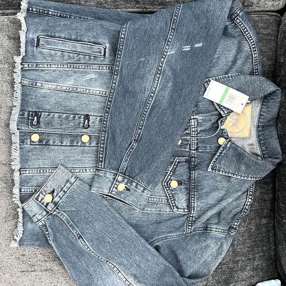 MICHAEL Michael Kors Riviera Blue Denim Jacket - Picture 7 of 8